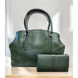 Vintage Coach 7757 Hamptons Leather Carryall & Checkbook Wallet